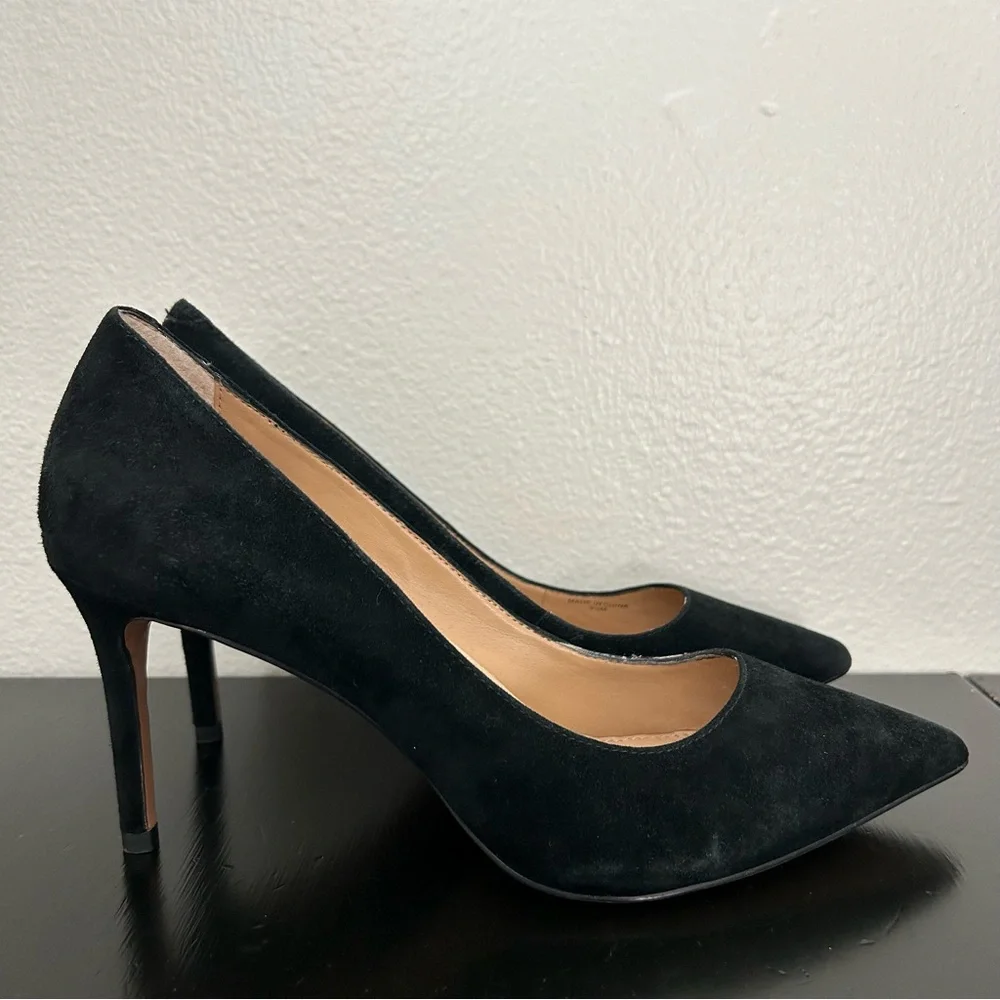 Banana Republic Arden Black Suede Pump Women’s Size 9.5 High Heels Pointed Toe